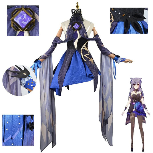 Genshin Impact New Skin Keqing Cosplay Costume