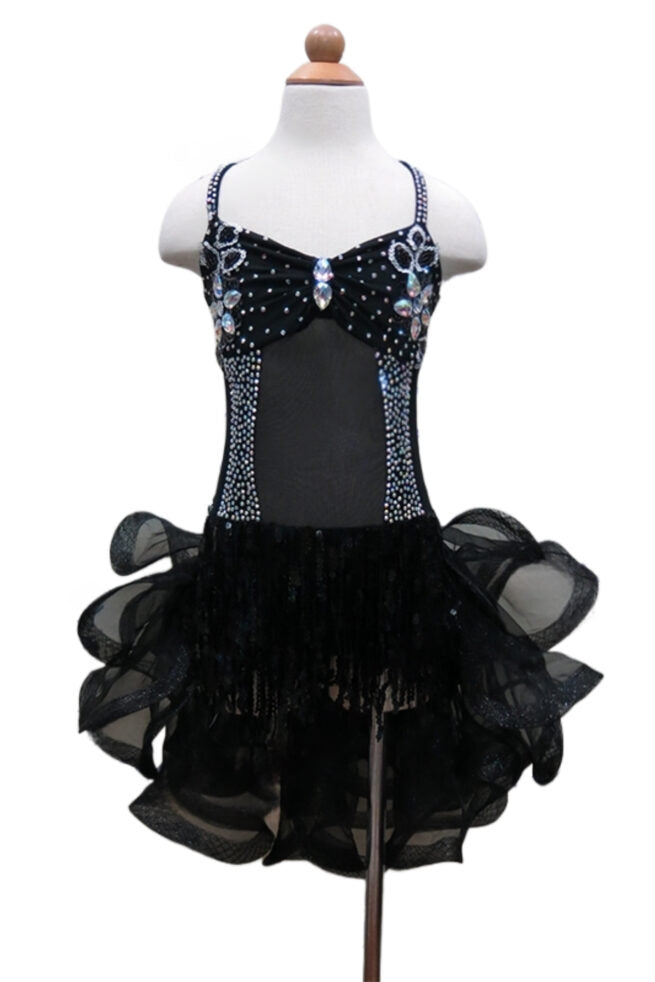 Load image into Gallery viewer, Girl Latin Dance Competition Dress (GL021)
