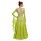 ByCharme Green Yellow Fringes Ballroom Competition Dress - BC-0063