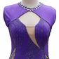 ByCharme Blue Violet Fringes Ballroom Competition Dress - BC-0044