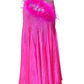 ByCharme Neon Pink Feather Ballroom Competition Dress - BC-0220