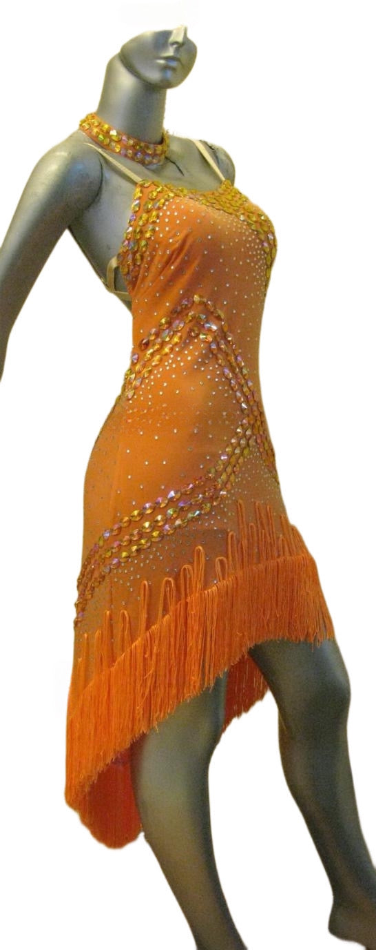 Load image into Gallery viewer, Latin Dance Competition Dress (LS0148A)
