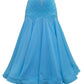 ByCharme Deep Sky Blue Chiffon Ballroom Competition Dress - BC-0008