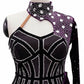 ByCharme Orchid Black Silver Velvet Latin Salsa Competition Dress - BCL-0034