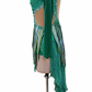 ByCharme Sea Green Brown Chiffon Latin Salsa Competition Dress - BCL-0070