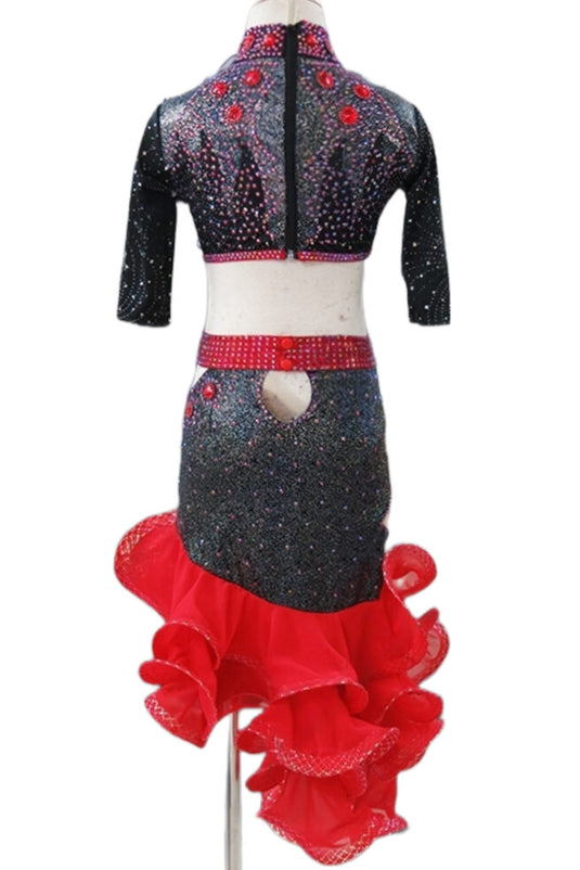 Girl Latin Dance Competition Dress (GL024)