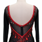 ByCharme Black Red Fringes Latin Salsa Competition Dress - BCL-0084