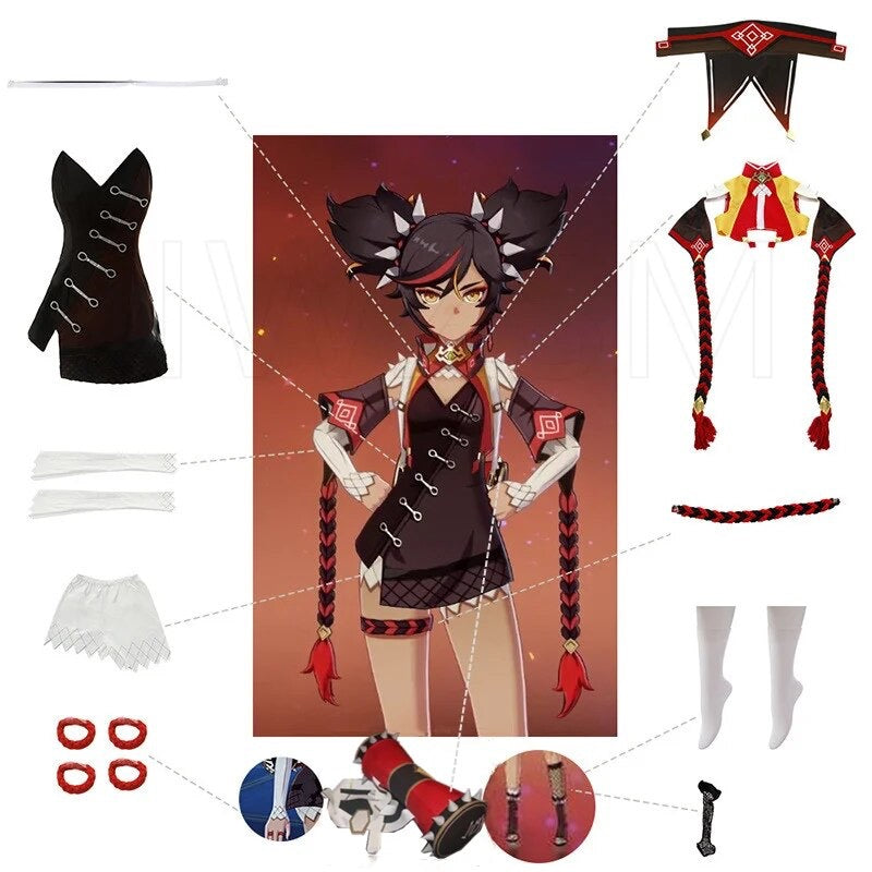 Load image into Gallery viewer, Genshin Impact Cosplay XINYAN Costume
