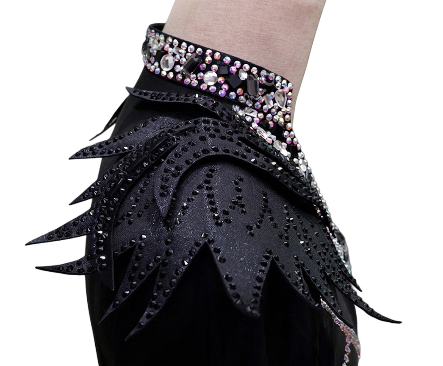 ByCharme Black Lycra Men Latin Salsa Competition Shirt - BCM-0048