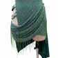 ByCharme Forest Green Tan Fringes Latin Salsa Competition Dress - BCL-0092