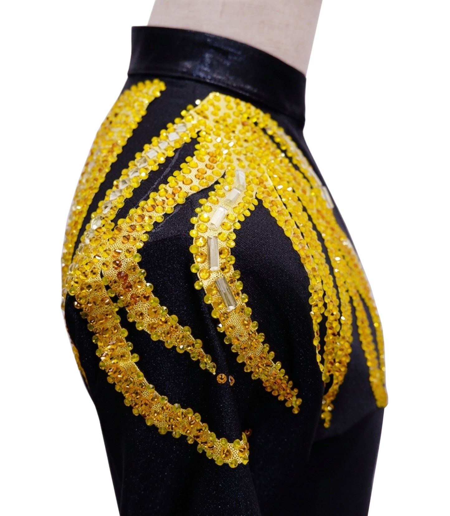 ByCharme Black Lycra Men Latin Salsa Competition Shirt - BCM-0071