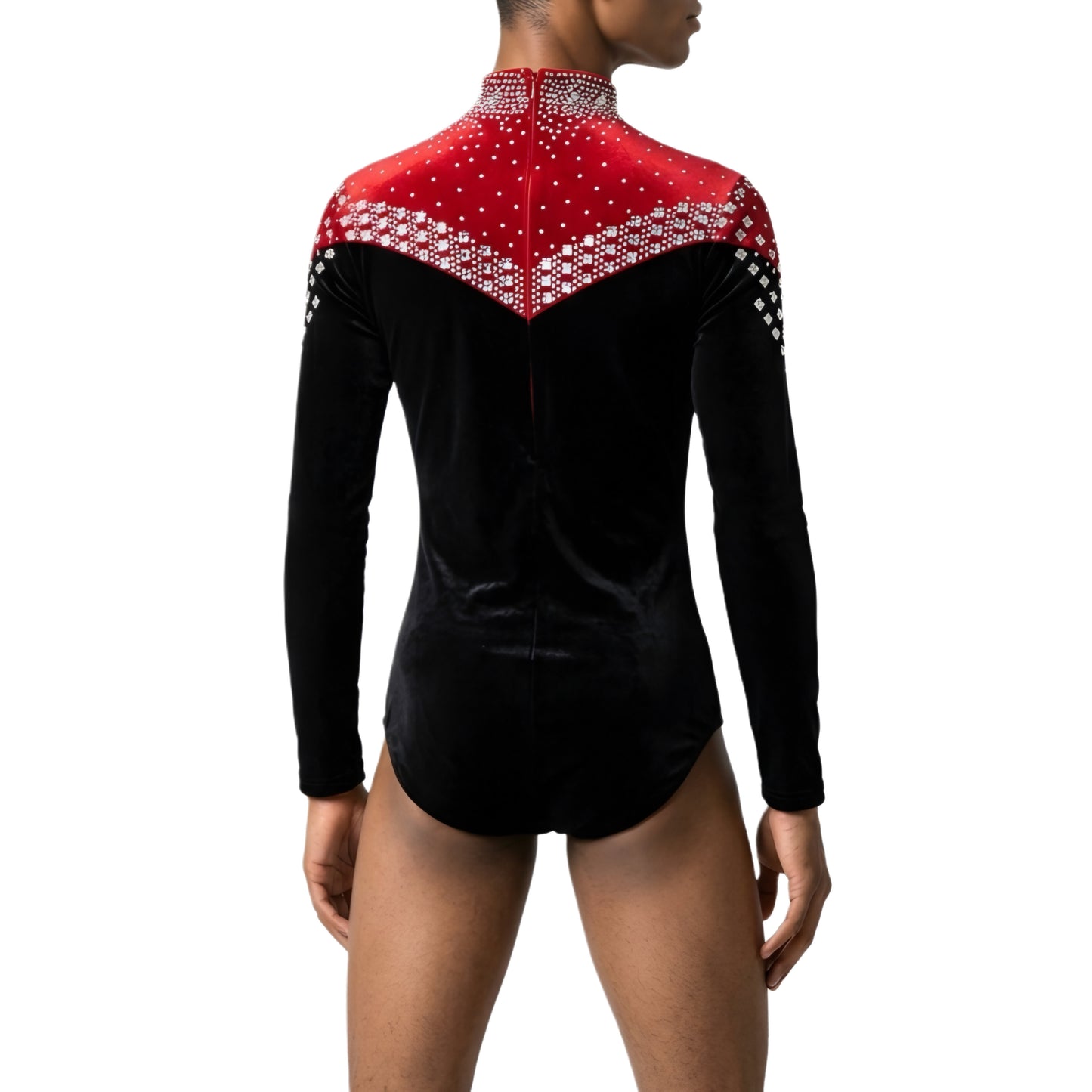 ByCharme Black Velvet Men Latin Salsa Competition Shirt - BCM-0072