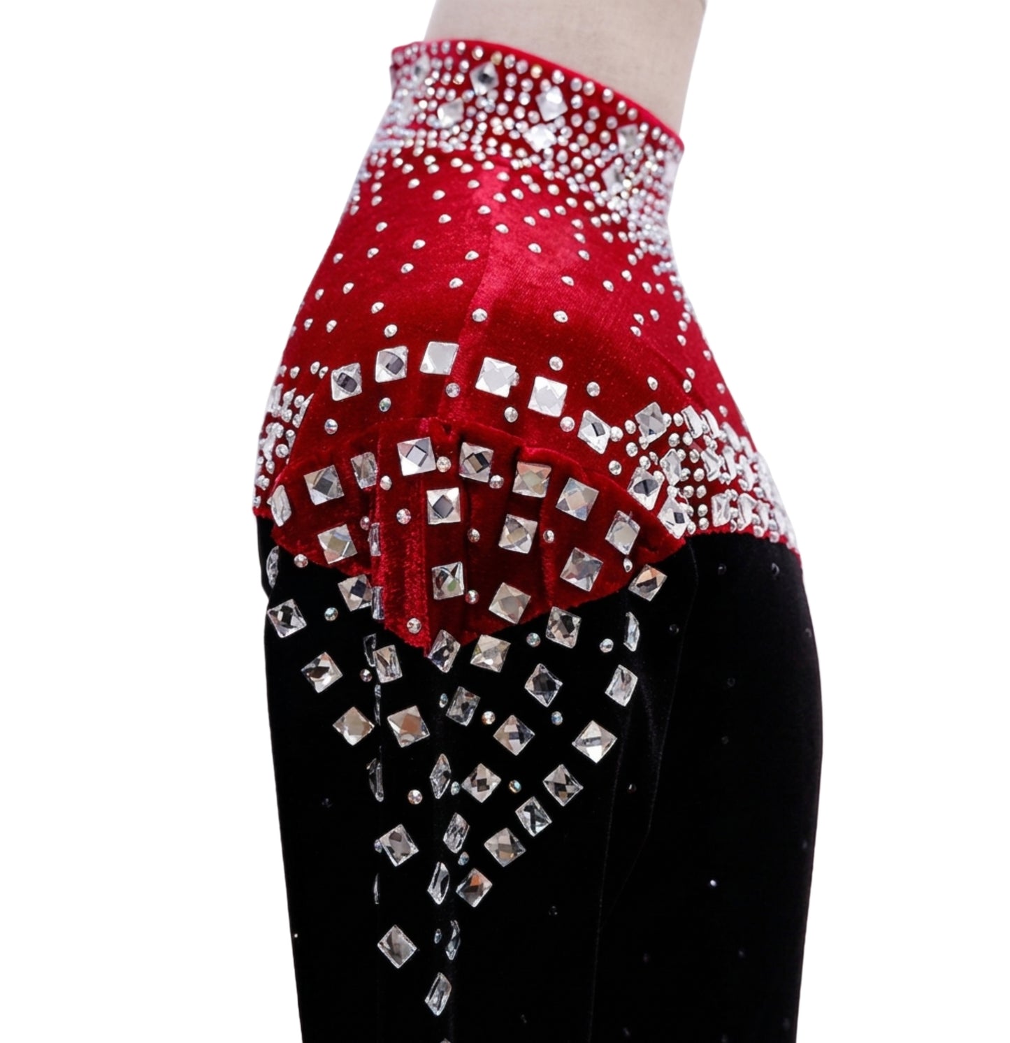 ByCharme Black Velvet Men Latin Salsa Competition Shirt - BCM-0072