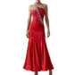 ByCharme Red Fringes Latin Salsa Competition 2 in 1 Dress - BC2-0009