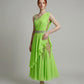 ByCharme Lawn Green Rhinestone Ballroom Competition Dress - BC-0214
