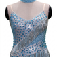 ByCharme Sky Blue Fringes Ballroom Competition Dress - BC-0226