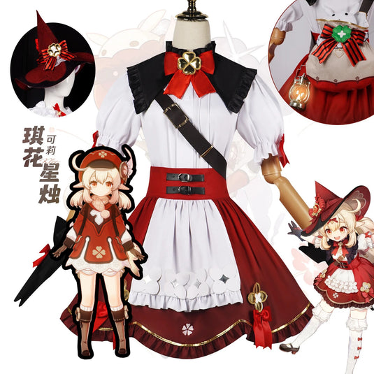 Genshin Impact Klee Cosplay Costume New Skin Dress