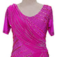 ByCharme Magenta Fringes Latin Salsa Competition Dress - BCL-0113