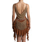 ByCharme Chocolate Fringes Latin Salsa Competition Dress - BCL-0130