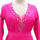 ByCharme Neon Pink Rhinestones Latin Salsa Competition Dress - BCL-0153