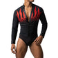 ByCharme Black Lycra Men Latin Salsa Competition Shirt - BCM-0013