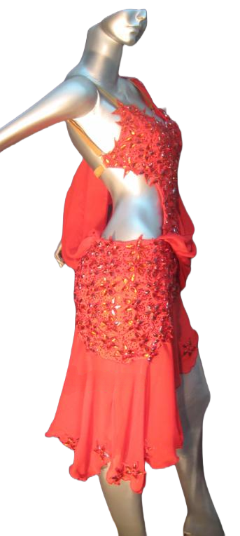 Load image into Gallery viewer, Latin Dance Competition Dress (LT029N)
