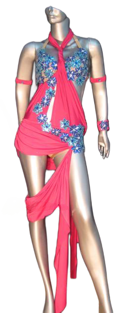 Load image into Gallery viewer, Latin Dance Competition Dress (LT040)
