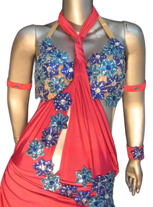 Load image into Gallery viewer, Latin Dance Competition Dress (LT040)
