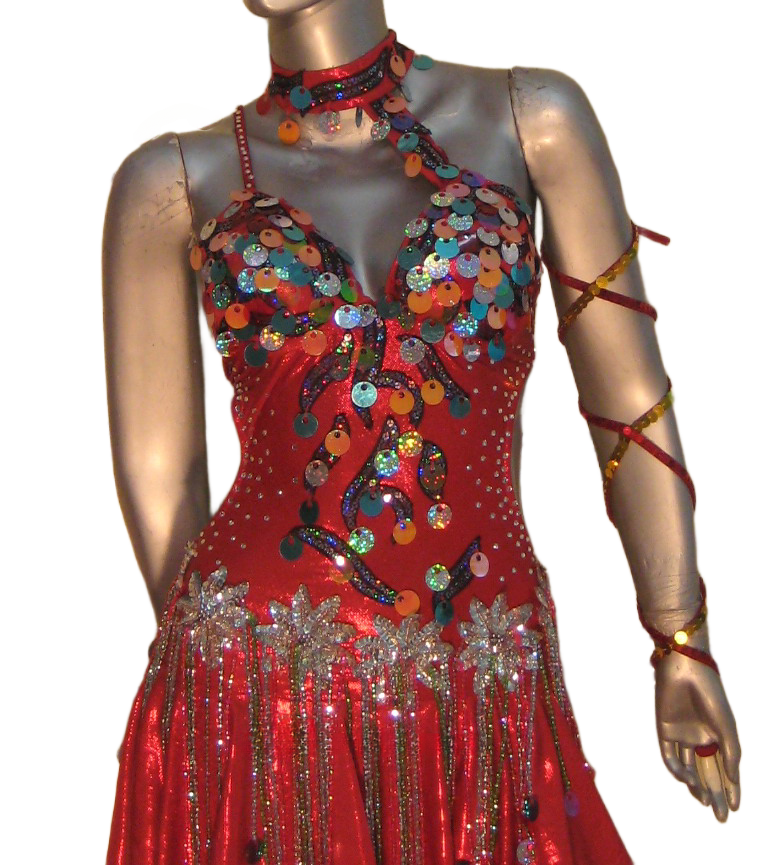 Load image into Gallery viewer, Latin Dance Competition Dress (LT0396)
